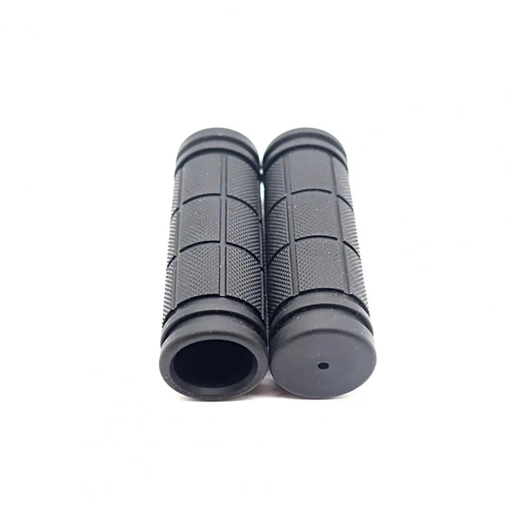 Black Bike Handlebar Sleeves Grips One-sided Locking Rubber Dustproof Bicycle Cycling Handle Bar Grips Replacement Parts