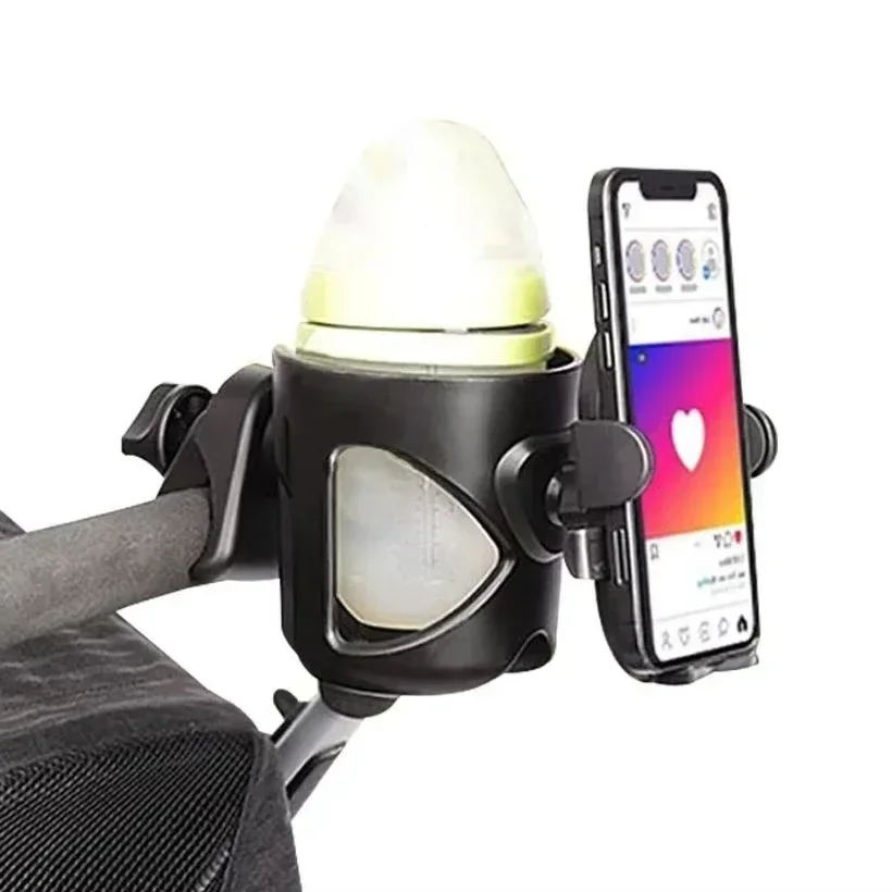 Pram Cup Holders Children's Stroller Bottle Holders Pram Bottle Holders Anti-Slip Design Pram Accessories Mobile Phone Holders