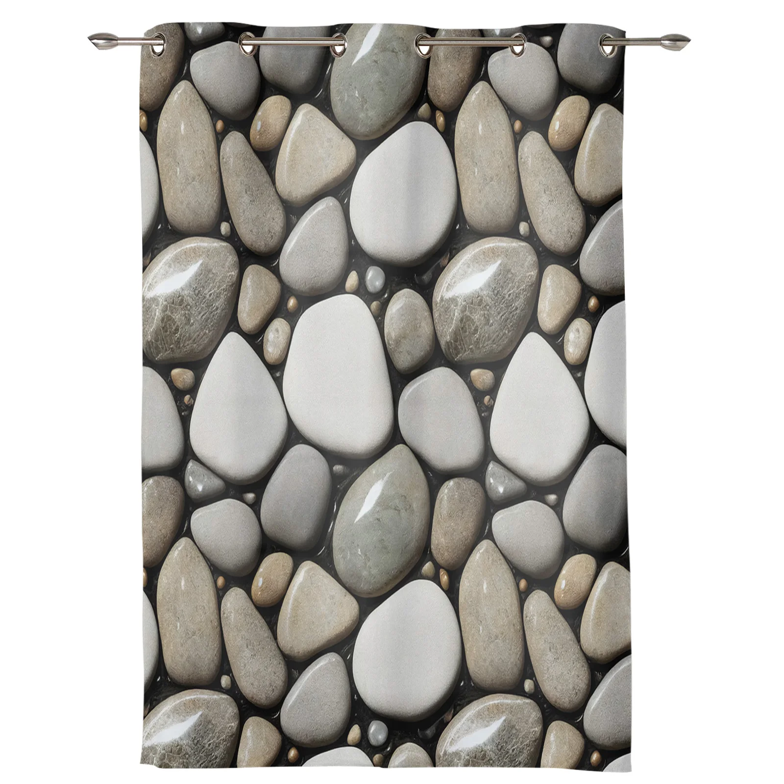 Modern Pebble Texture Brown Curtains for Living Room Bedroom Study Decor Curtain Modern Kitchen Window Curtains