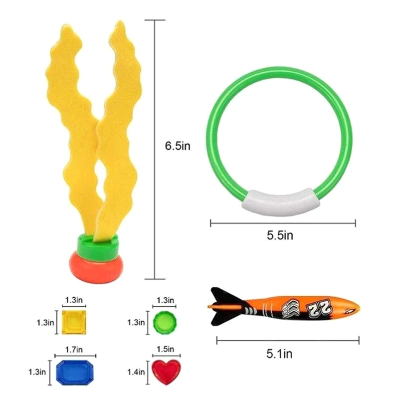 Giocattolo per piscina subacquea, per allenamento, per immersioni, per nuoto, giocattolo per immersione, set regalo, giocattolo