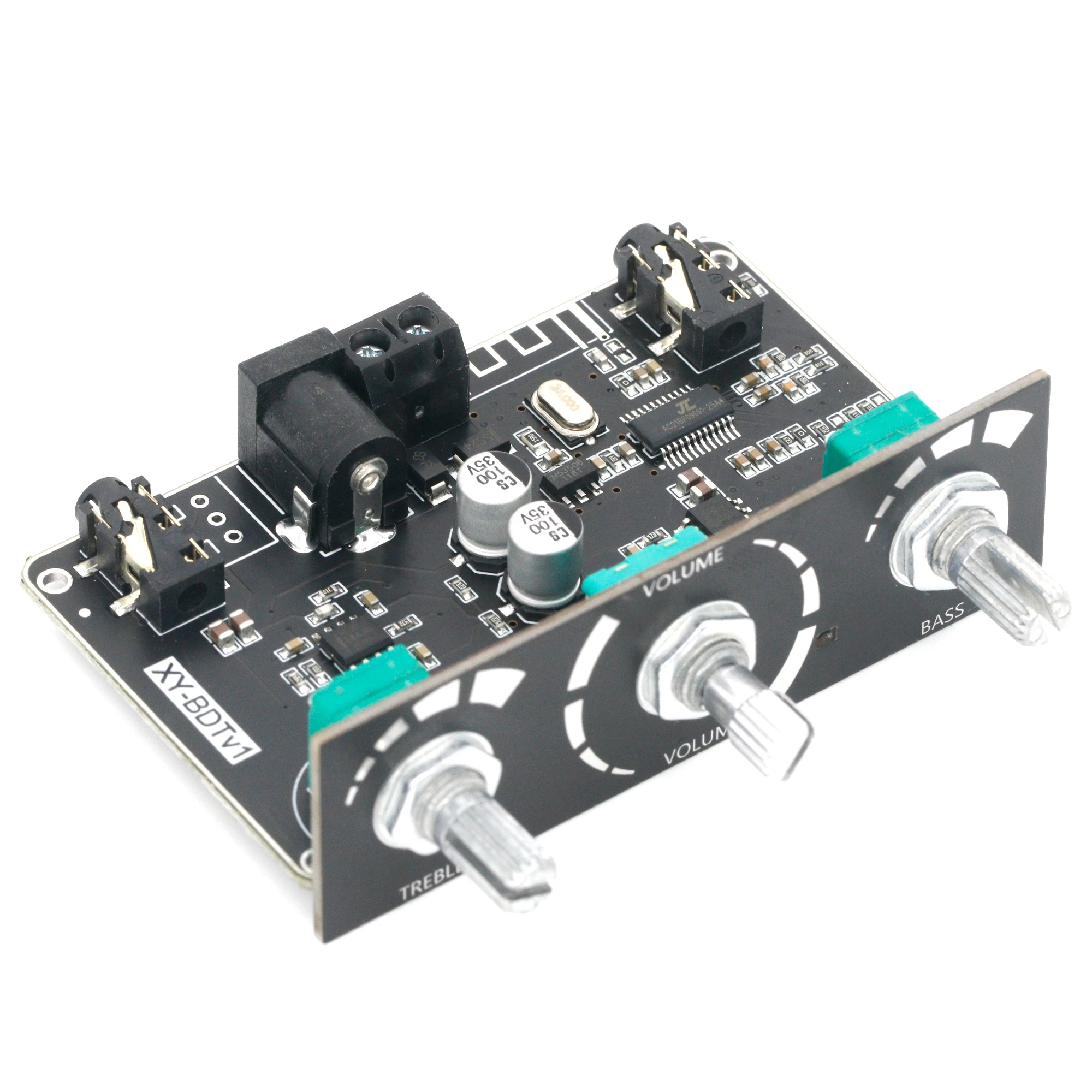 XY-BDT Bluetooth 5.1 Audio Receiver Decoder Stereo Tone Board Volume Controller Treble Bass Tonal preamp Amp Knob For Amplifier