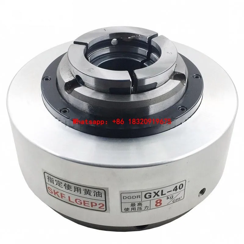 GXL-40 Front-Mounted Pneumatic Chuck – Long-Stroke Automatic Pneumatic Clamping Fixture (Woodworking/Billiard Cue Rotary Axis)