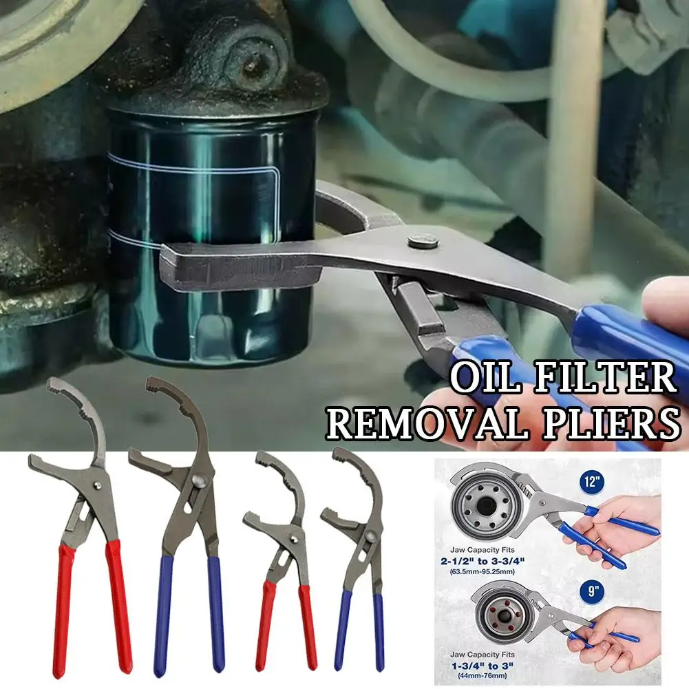 

9/12" Oil Filter Pliers Final Adjustable Oil Filter Plier - Heavy-Duty Auto Hand Tool for Easy Oil Filter Removal & Installation