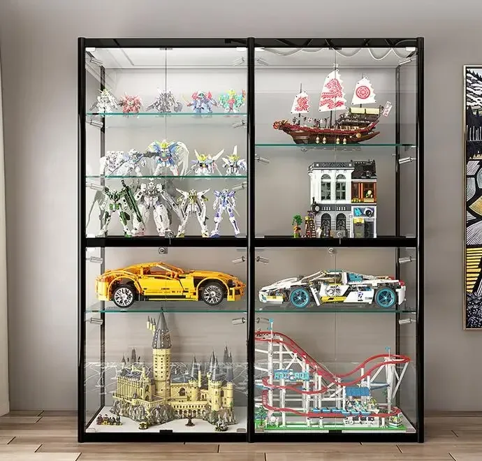 

display cabinet gift toy shelf dustproof household transparent glass display cabinet hand-made animation model display cabi