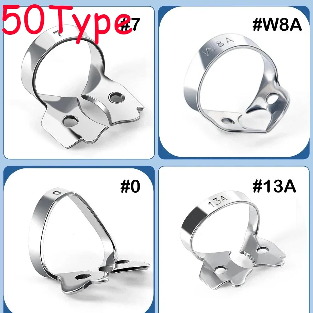 

10 шт. резиновые зажимы из нержавеющей стали размером 50, для эндодонтических и восстановленных стоматологических процедур