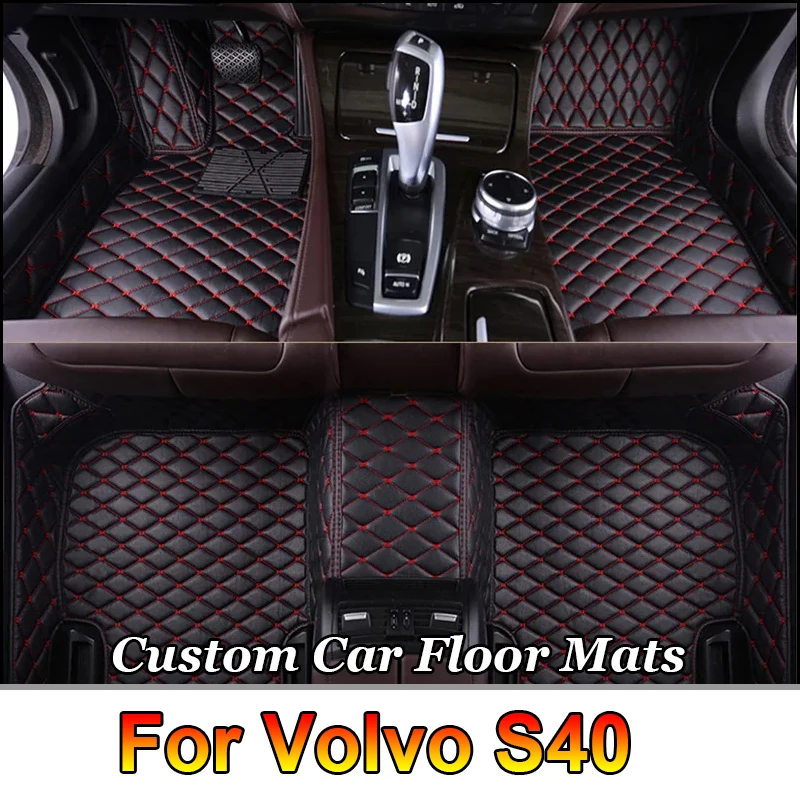 

Автомобильные коврики для Volvo S40 2006 2007 2008 2009 2010 2011 2012, пользовательские подушечки для ног, автомобильный ковер, аксессуары для интерьера