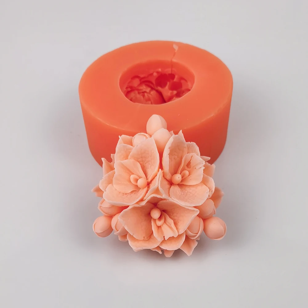 

PRZY Bouquet Flower Mold Silicone Tulips, Cymbidium Flower Decoration Plant Soap Molds Flower Ball Candle Moulds Making Clay