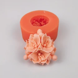 PRZY Bouquet Flower Mold Silicone Tulips, Cymbidium Flower Decoration Plant Soap Molds Flower Ball Candle Moulds Making Clay