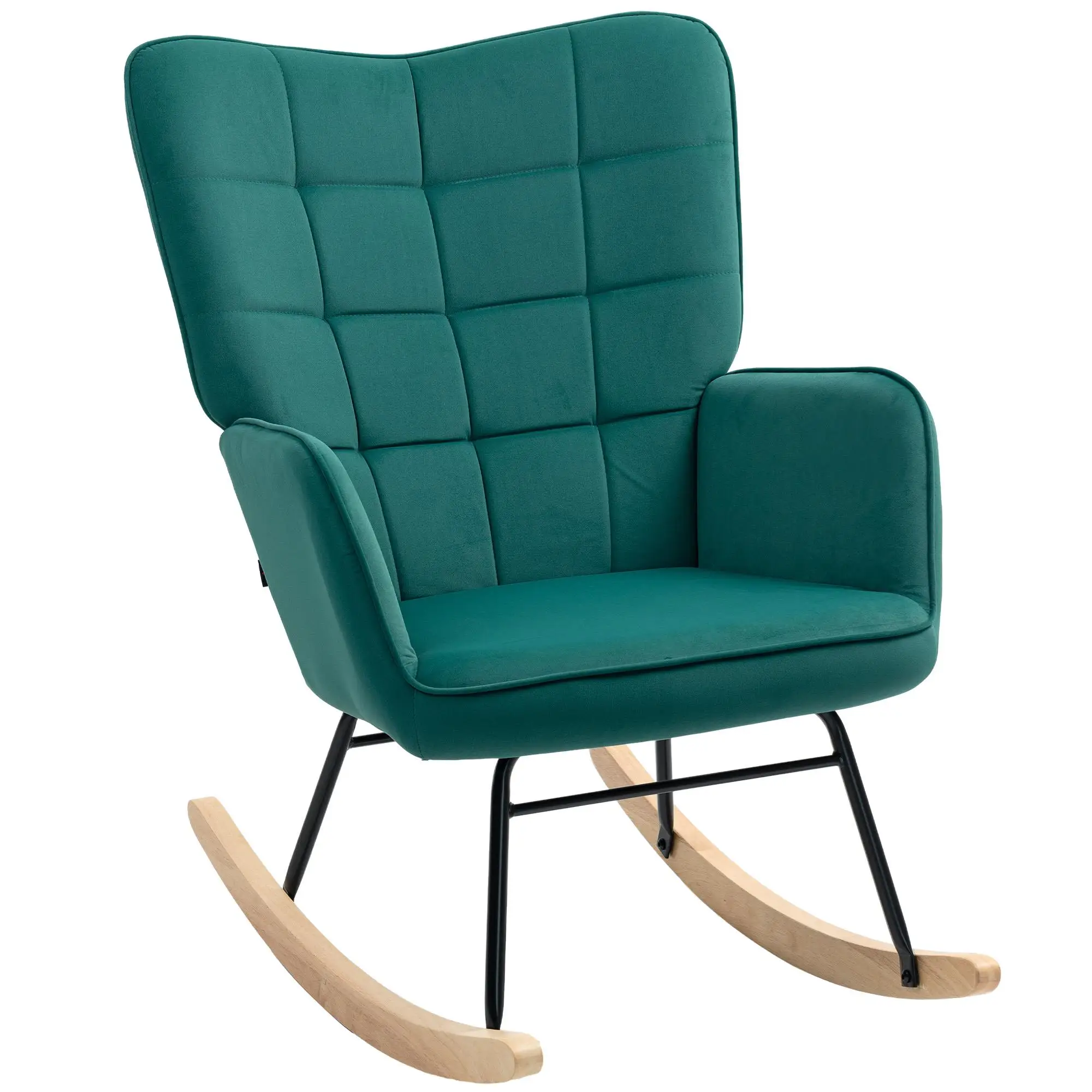 HOMCOM chaise suspendue avec housse en velours et structure en acier 71x98x101cm 120kg Vert