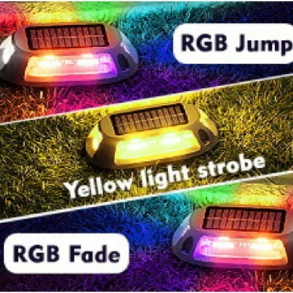 9 colors solar deck lights walk step light outdoor waterproof garden decor Swimming pool color fixed color lawn lamp magic color