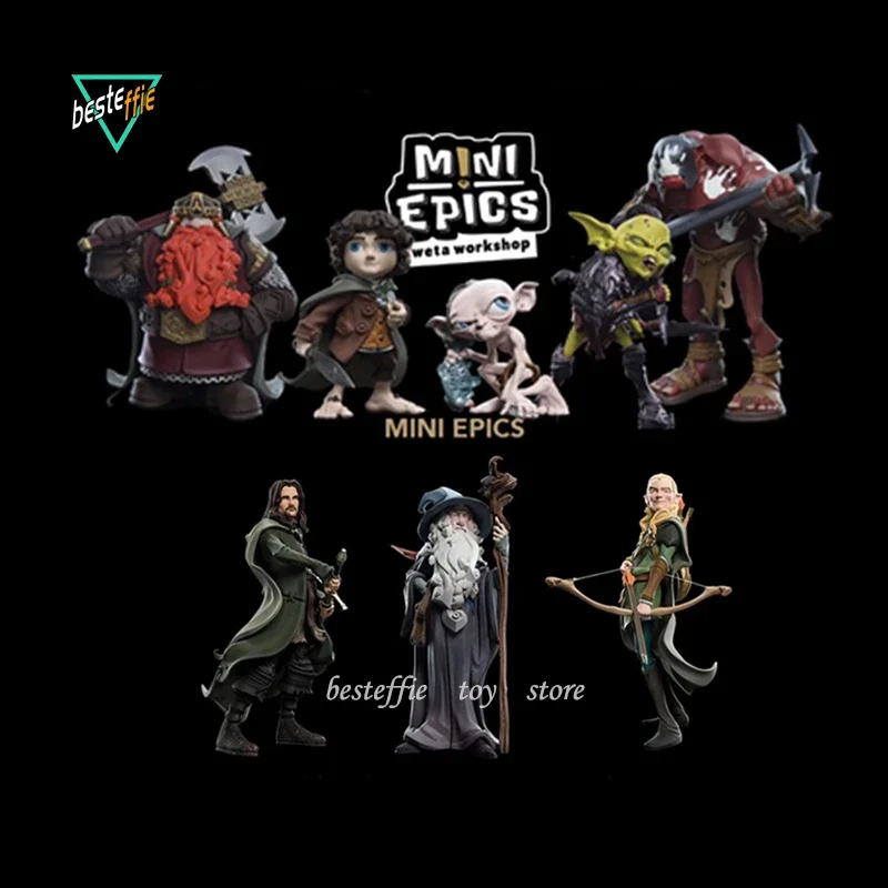 

Lord Of The Rings Anime Action Figure Q Version Cute Kawaii Mini Gandalf Aragon Gollum Anime Figures Model Collection Toys Gifts