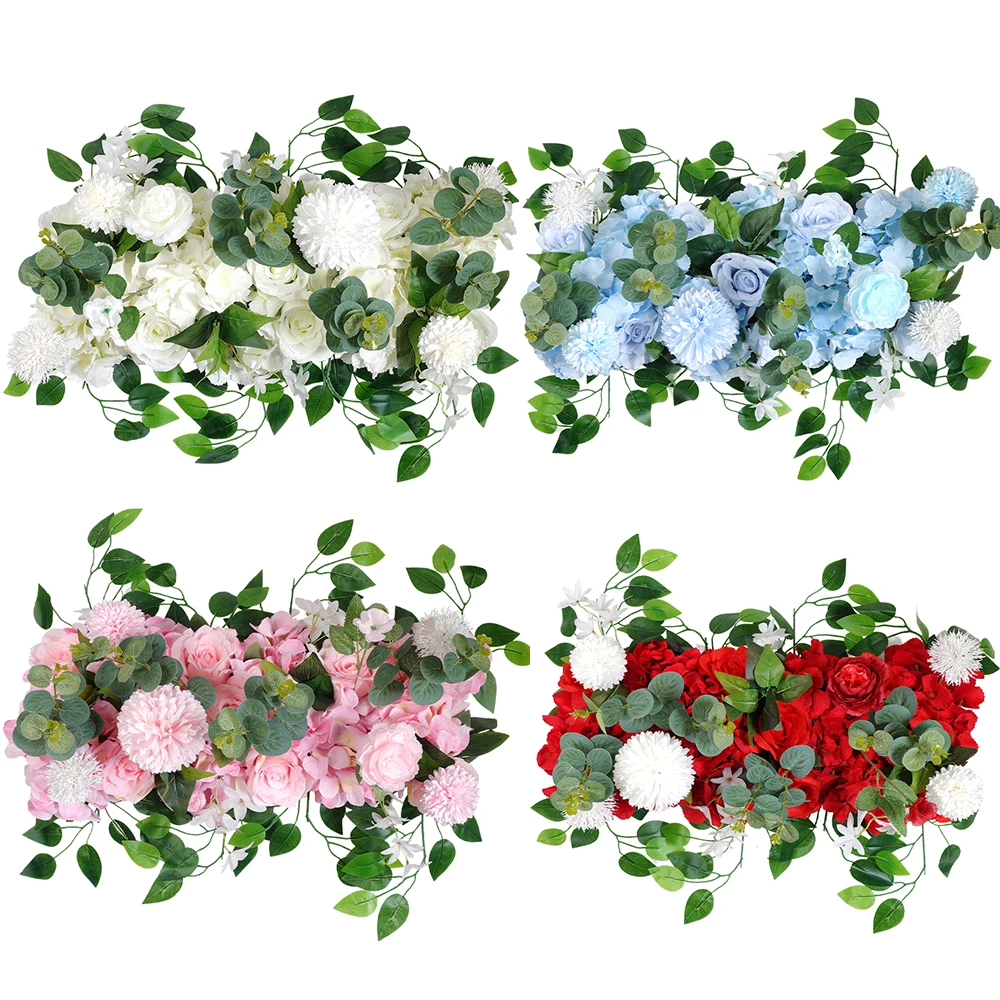 

DIY Wedding Flower Wall Arrangement Supplies Silk Peonies Rose Artificial Floral Row Decor Marriage Iron Arch Backdrop