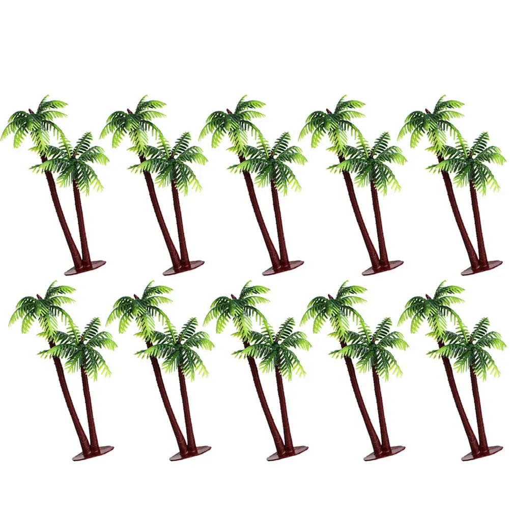 

20Pcs Artificial Coconut Tree Simulation Plastic Palm Trees Aquarium Decoration Fish Tank Plant Miniature Scenery Landscape