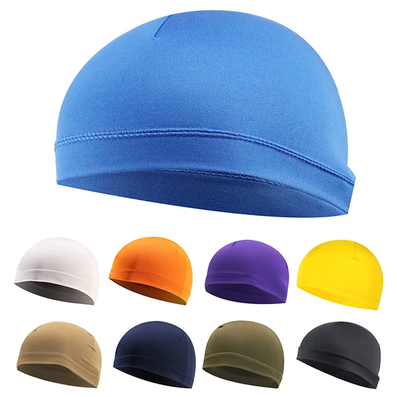 Męska damska szybkoschnąca czapka z daszkiem odprowadzająca pot Rozciągliwa czapka rowerowa z czaszką Bandana Kask z daszkiem Kapelusz do uprawiania sportów na świeżym powietrzu