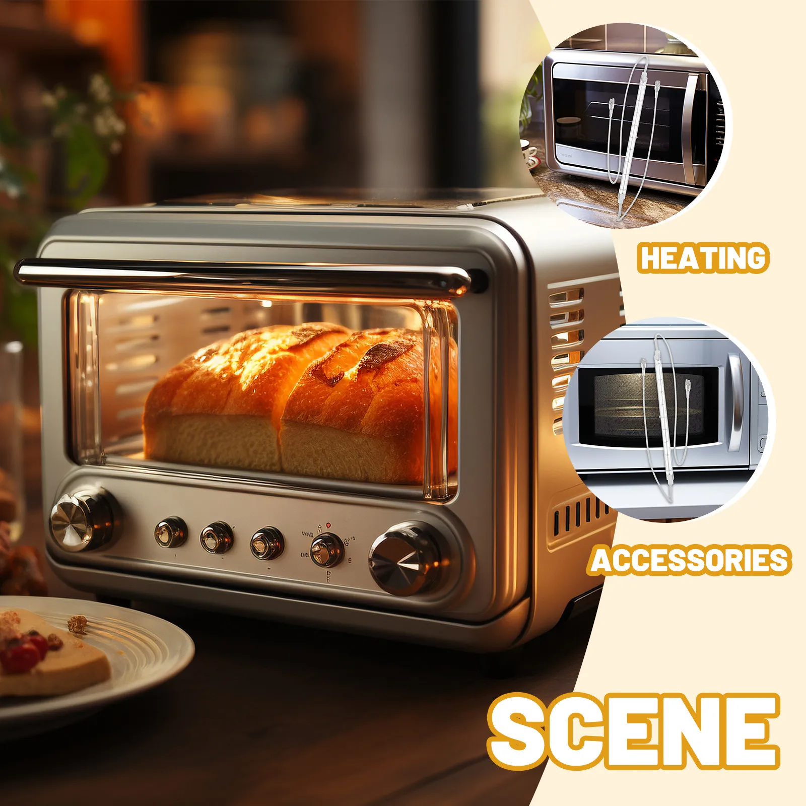 

Сменная галогенная лампа для обогревателя: безопасная, долговечная, быстрый нагрев, теплый свет, для рабочего освещения и тепловых ламп