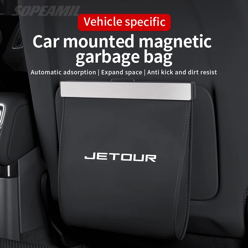 Car Garbage Bag For Chery Jetour X70Plus X70SM X70L X90Pro X95 DASHING i-DM T2T3 Magnetic Adsorption Seat Back Hanging Trash can