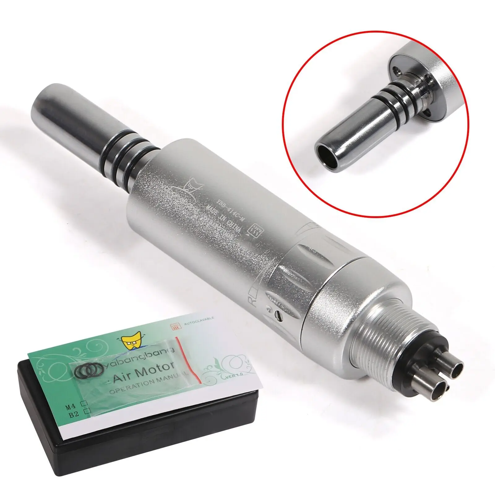 

Dental Slow Low Speed Inner Spray Air Motor E-Type fit NSK Handpiece 4 Hole