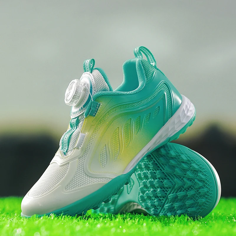 

Kids Indoor Soccer Shoes Athletic Outdoor Turf Soccer Cleats Lace Up for Boys Girls Broken nail football shoes