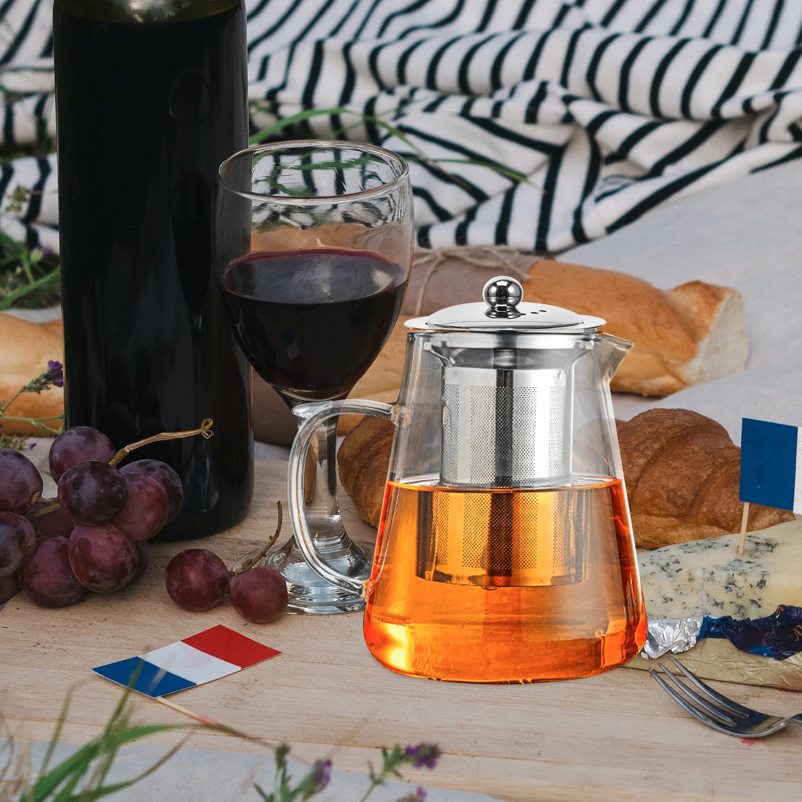 

Glass Teapot Transparent Thickened Heat Resistant Glass Kettle Electric Ceramic Stove Use Tea Infuser Loose Leaf Tea Pot