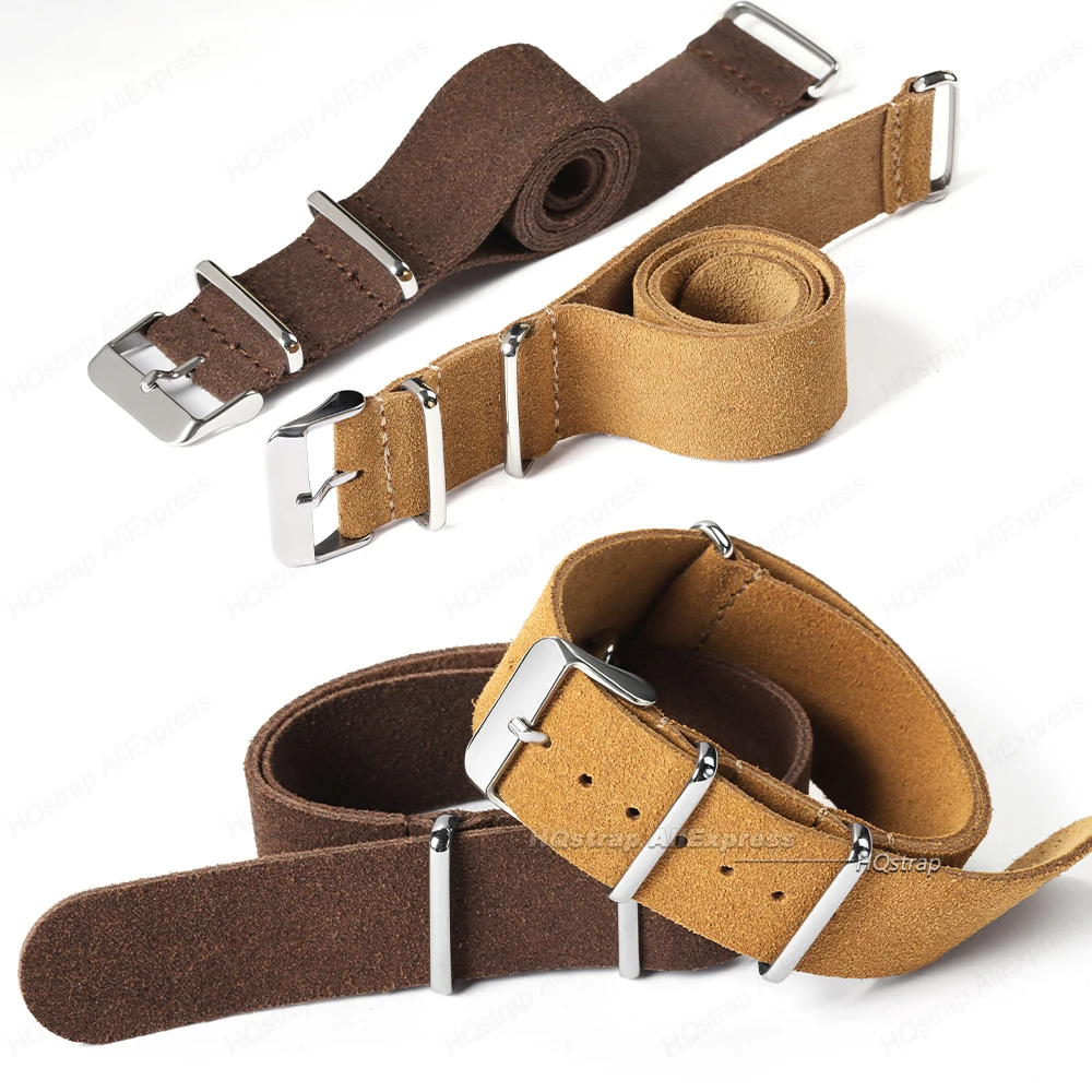 Suede Leather Strap 22mm 20mm Universal Band for Seiko Watchbands Bracelet for Samsung Galaxy Watch 5 4 3 Replacement Straps