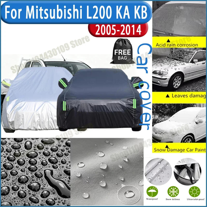 

Чехол для автомобиля Mitsubishi L200 KA KB 2005-2014, защитный чехол для улицы, от снега, солнца, водонепроницаемый, пылезащитный, УФ-защита для экстерьера автомобиля