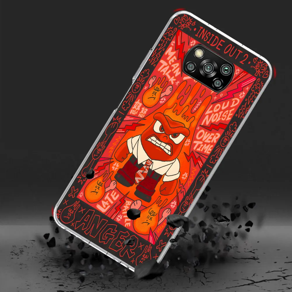 Comic Inside Out 2 Case for Xiaomi Poco X3 F4 GT X6 Pocophone F1 F3 M5 M3 M5s X4 NFC X5 F5 M4 F2 Pro TPU Transparent Phone Cover image 3