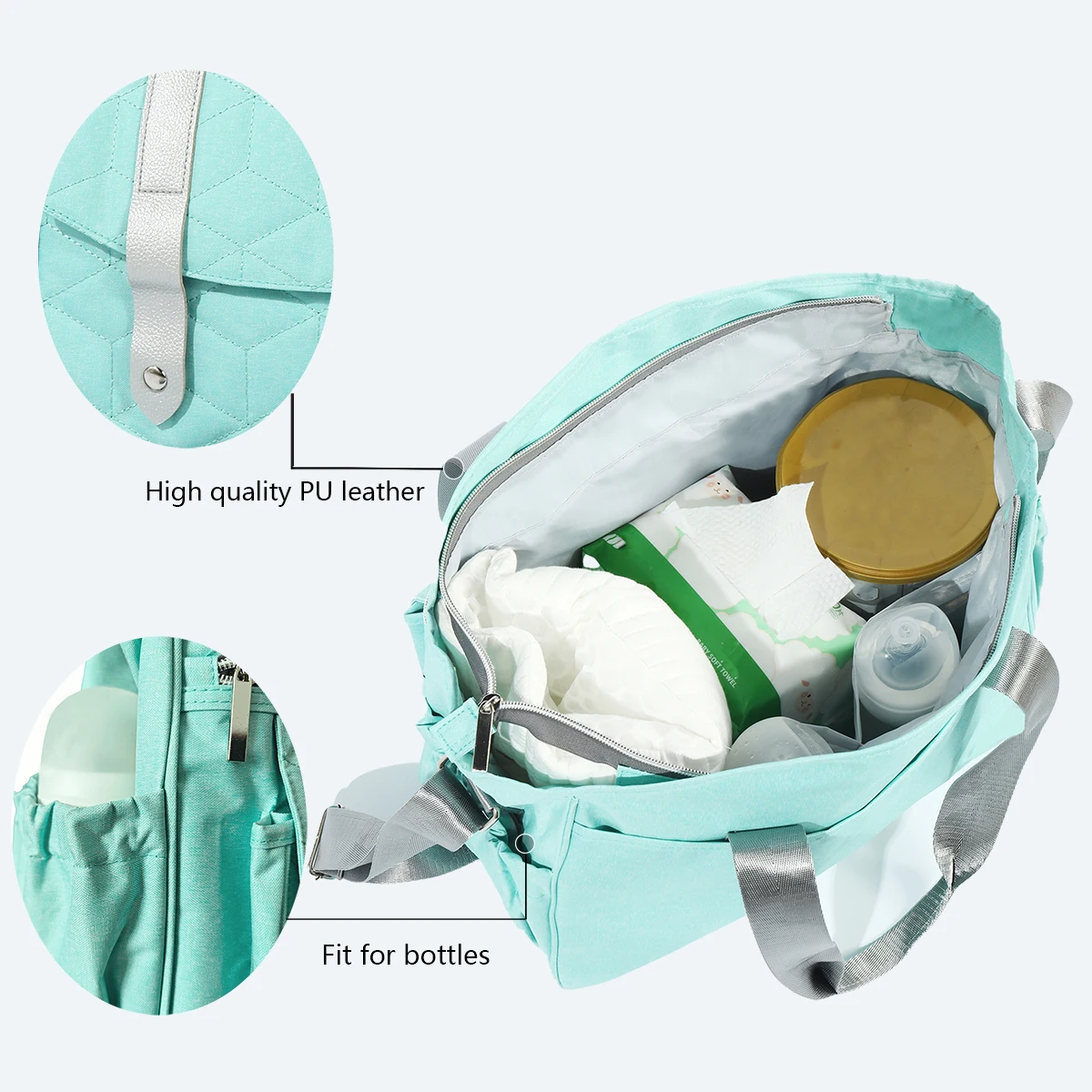 New Outgoing Fashion Quilted Leather Mommy Bag with Large Capacity, Multi function, High end Handheld One Shoulder Urinary Bag