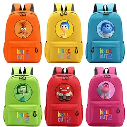 Inside Out 2 Joy Sadness Backpack Boys Girls Child Cartoon Anime Knapsack Cute Student Schoolbag Canvas Bag Kids Gifts