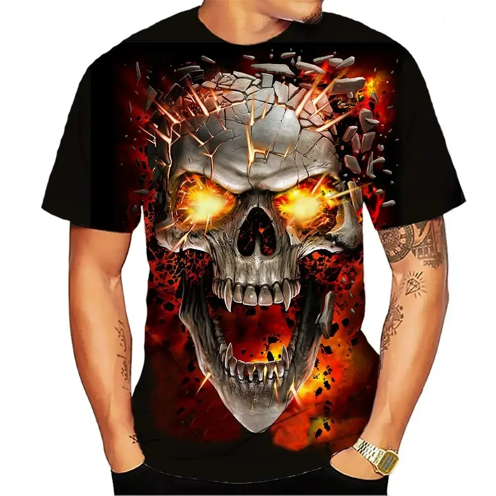 

Reaper skull 3D male graphic design printed funny t-shirt, extra large t-shirt, space travel t-shirt short sleeve, summer