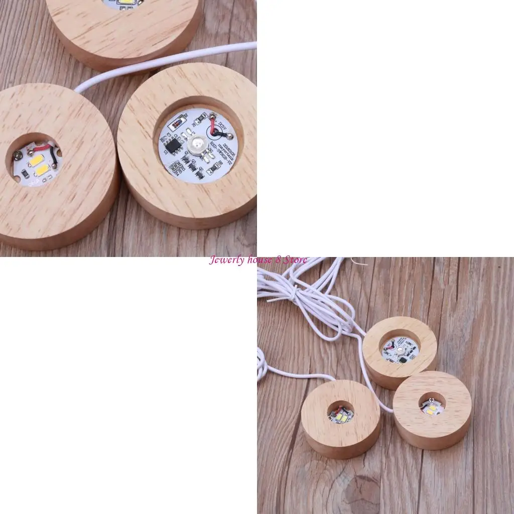 

Resin Art Light Base for Crystals Glass Art Colorful Light Display Base Stand