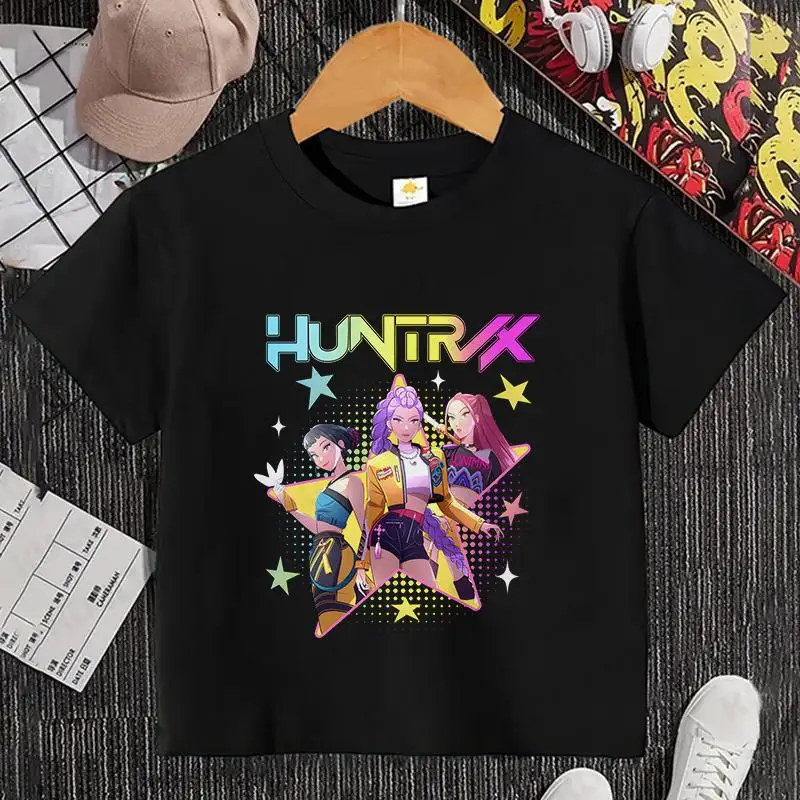 تي شيرت K POP Demon Hunter، بأكمام قصيرة من القطن للأطفال والكبار، قميص برسومات عصرية غير رسمية، جديد للصيف والخريف #5