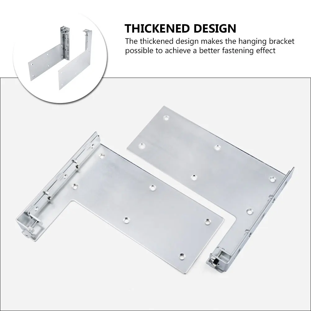 

1Pair Bathroom Cabinet Hanging Codes Thickened Steel Mounting Brackets Heavy Duty Wall Mount Cabinet Hanger Kitchen Storage