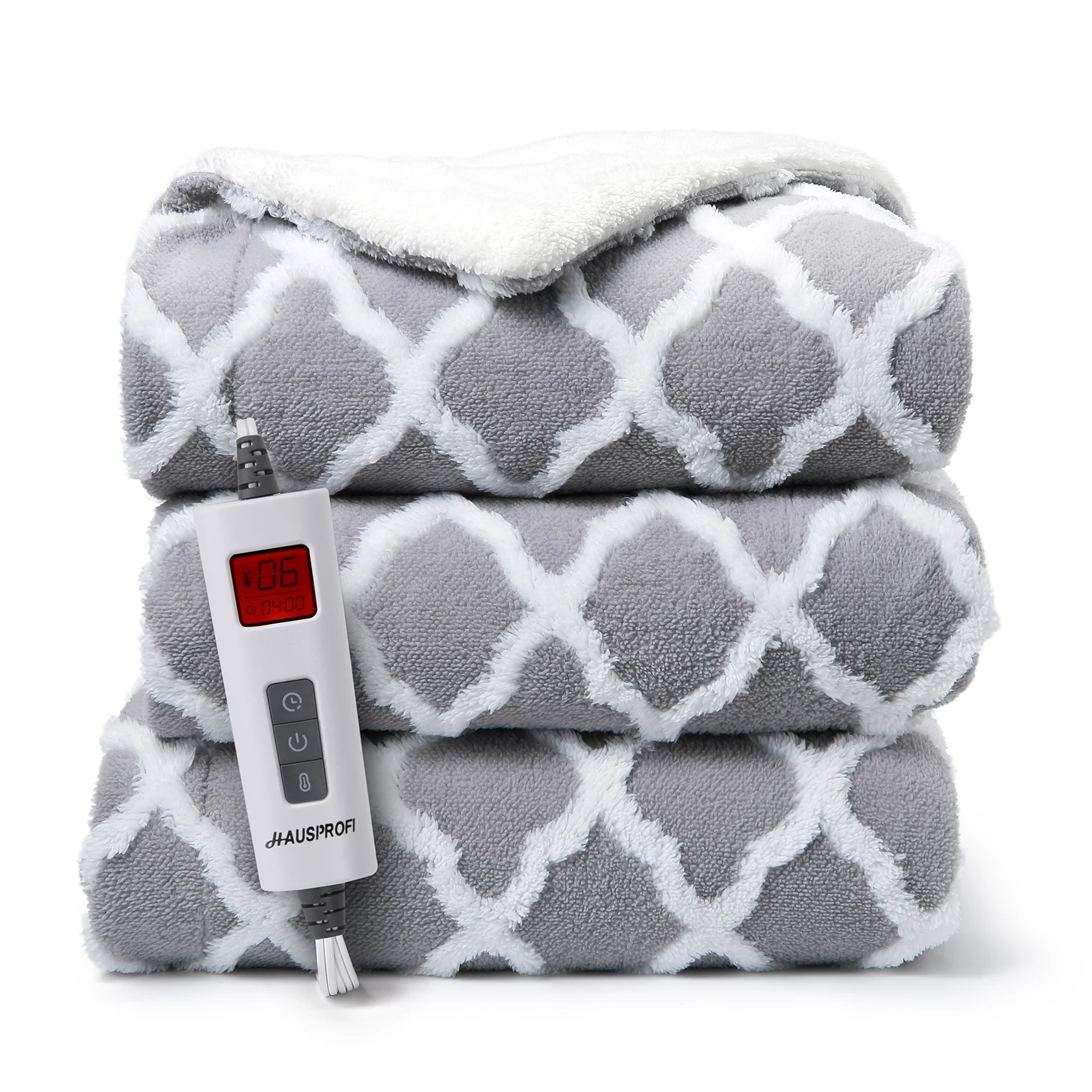 Heated Throw Blanket Electric Blanket Tufted Heating Lap Blankets with 6 Heating Levels and 8 Time Models Thicken Heat Throws