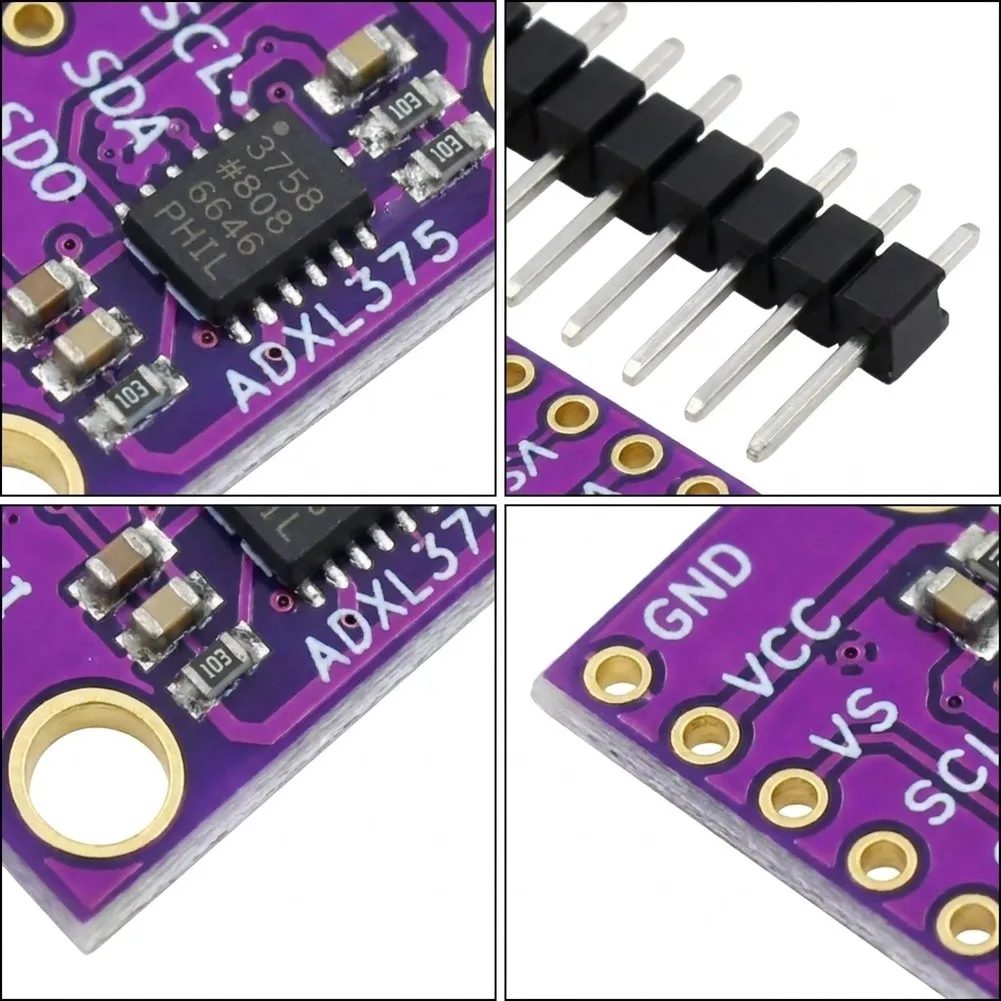 ADXL375 3-Axis Accelerometer Module Designed for High-G Applications Including Shock Testing and Drop Detection Systems
