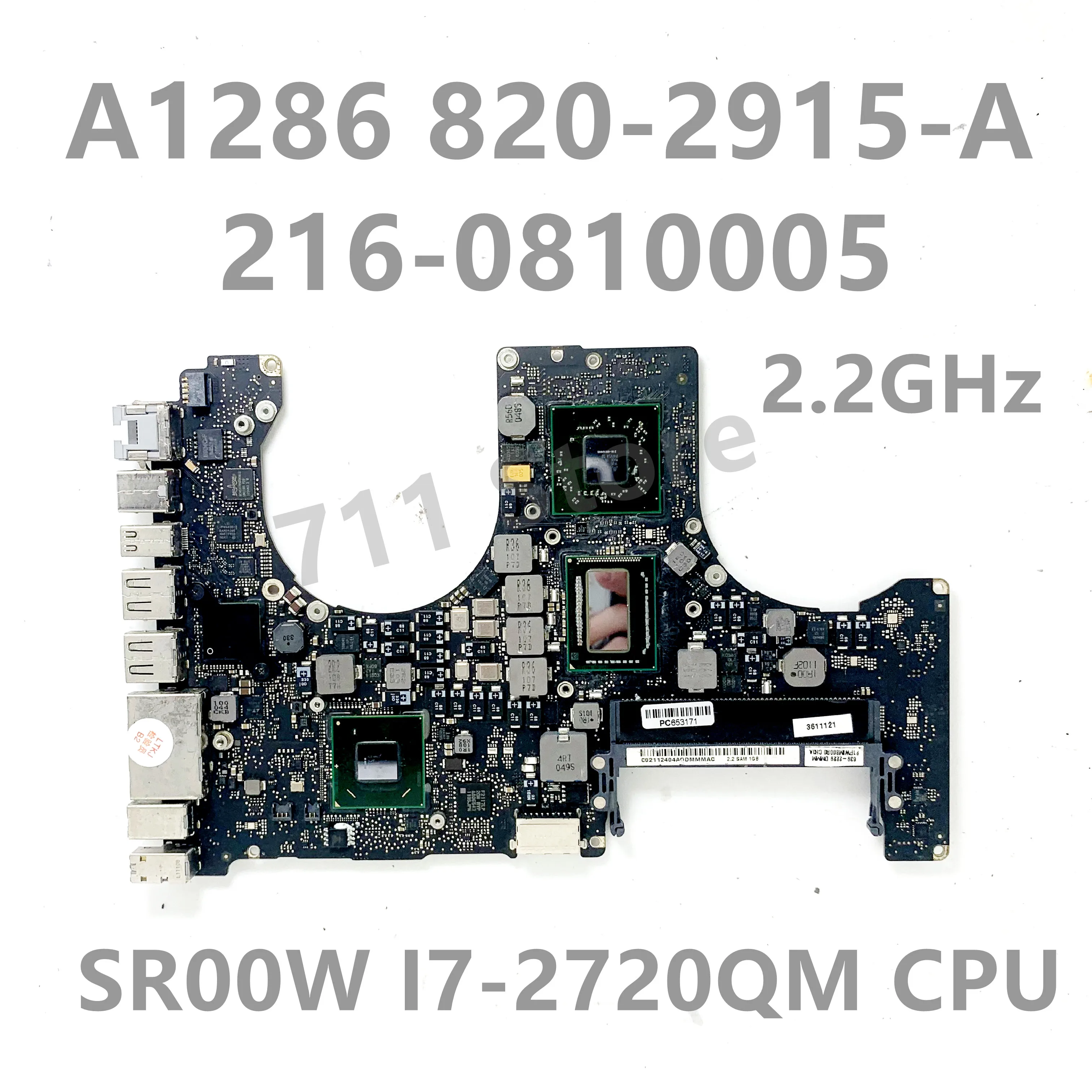 820-2915-A 2.0 2.2 2.3GHz Mainboard For APPLE A1286 MacBook Pro 15" Logic Board Laptop Motherboard HM65 100% Working Well