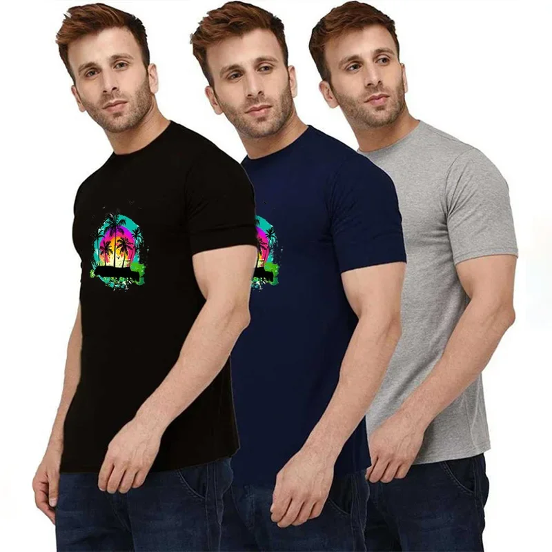 

Повседневные мужские футболки с круглым вырезом и принтом, модные хлопковые футболки с короткими рукавами и графикой, топы