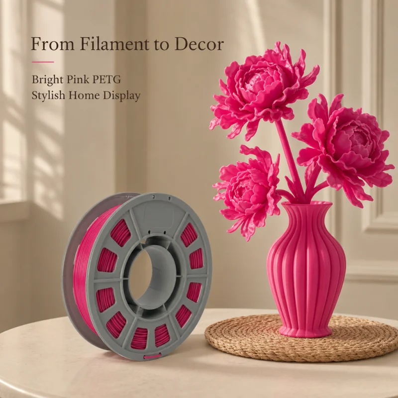 PETG 3D Printer Filament 1.75mm, 300g Compact Spool Peach Pink, Dimensional Accuracy +/- 0.03mm, Smooth Feeding for FDM Printers