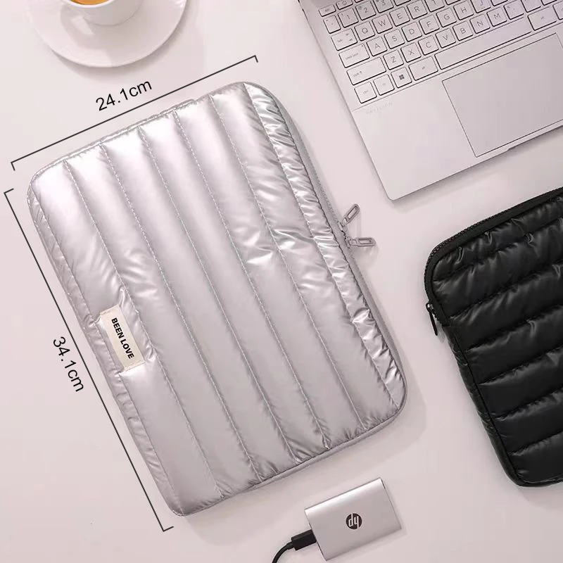 2025 Puffy Laptop Sleeve Cover Bag 13 14  Inch Candy Color Computer Carrying Case Bags for Ipad Macbook Asus HP Lenovo