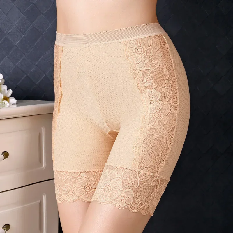 Bragas de mujer, pantalones cortos de seguridad sin costuras, pantalones cortos elásticos de cintura alta para mujer, ropa interior adelgazante, lencería de verano para mujer