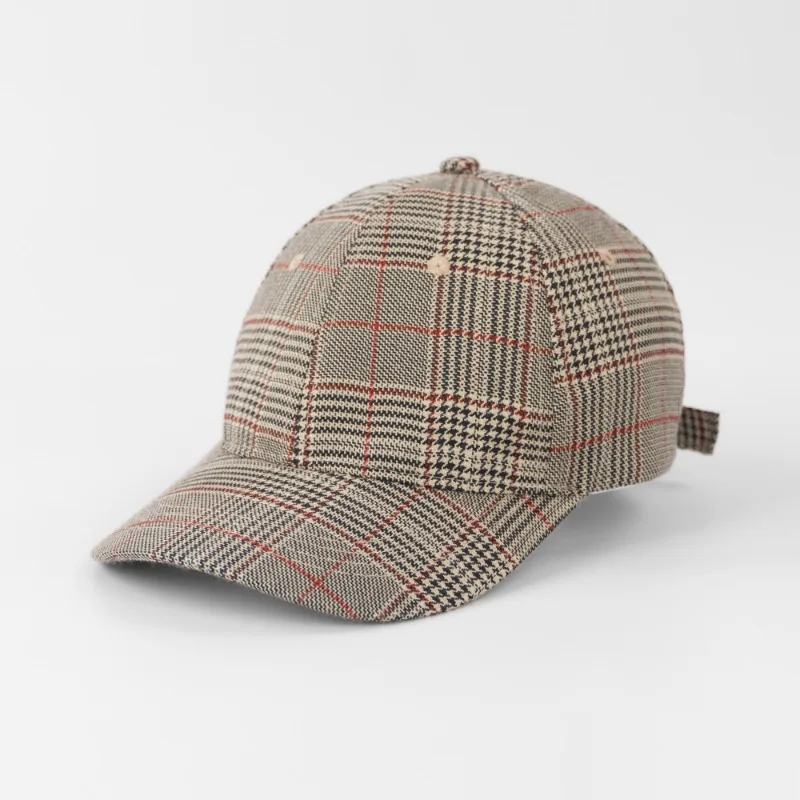 Retro Plaid Baseball Cap for Men and Women Casual Plaid Duckbill Cap Colorful Plaid Autumn Winter New Fashion Styles