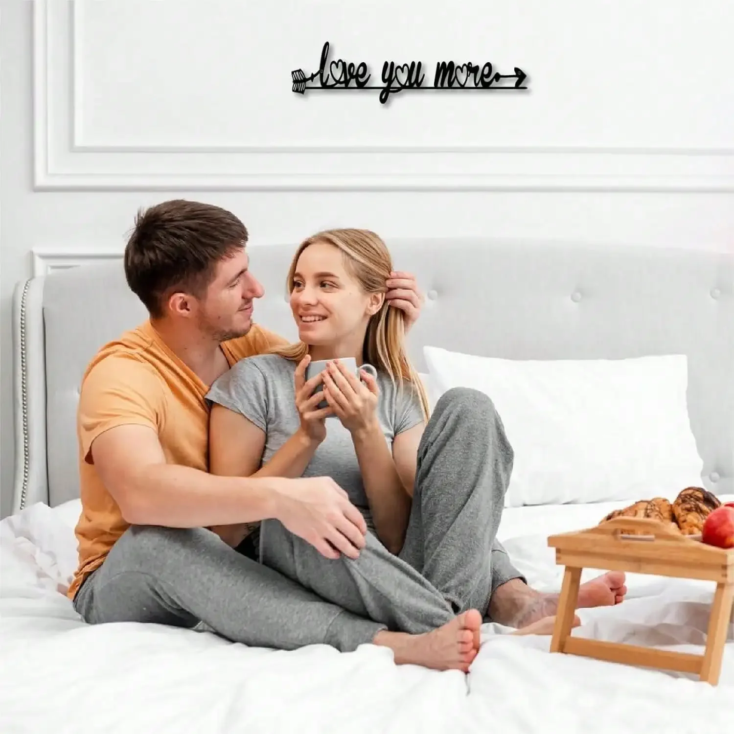 

Anniversary/Wedding/Valentine's Gift – Love You More Metal Sign | Love Decor for Couples' Bedrooms