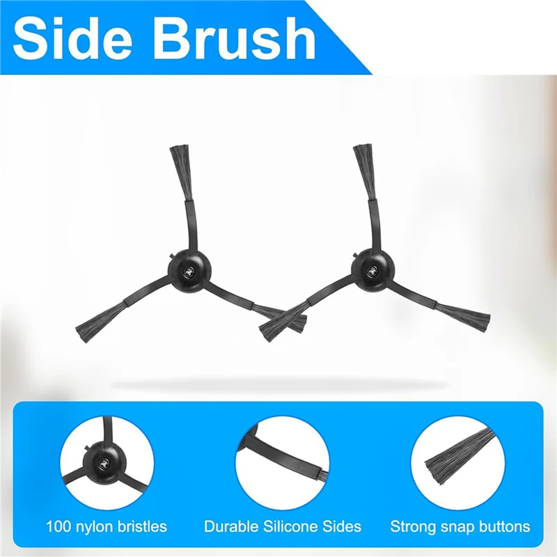 BAAN-2 Set Für Roborock Q Revo Master Roboter Staubsauger Wichtigsten Seite Pinsel Hepa-Filter Mopp Tuch Staub Taschen Ersatz Teile