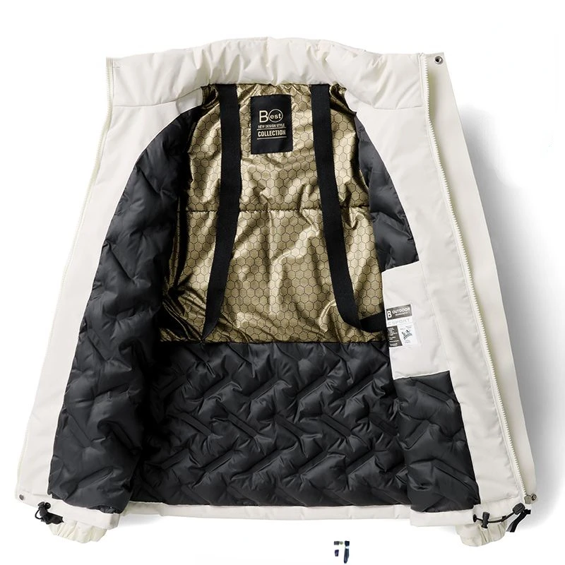 Men's Women's Jackets Winter Patchwork Coats Warm Parkas Windproof Windbreaker Zips Sweatshirt Outdoor Outerwear Long Sleeve New