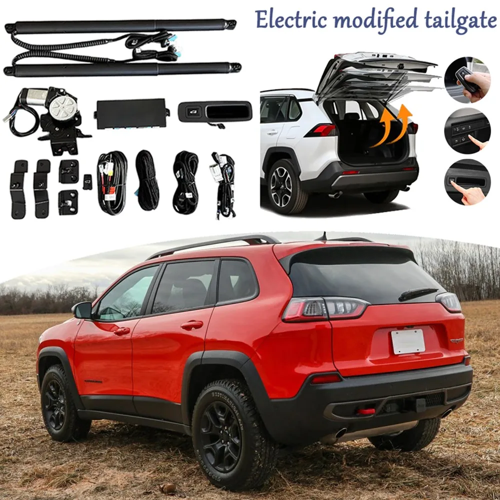 Fit for Jeep Cherokee 2019-2023 Retrofit Power Tailgate Kit Modified Trunk Electric Liftgate System Lift Support Foot Remote
