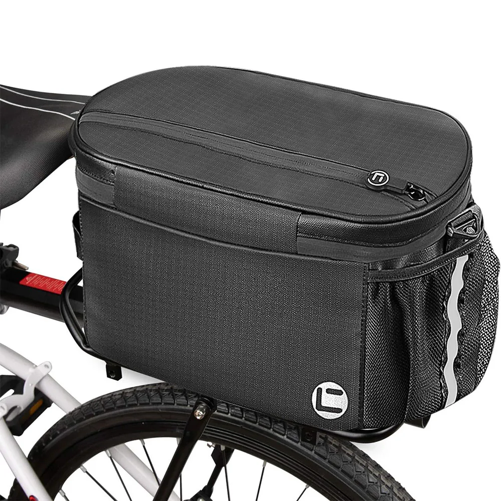 

Factory Insulated Waterproof 10L Capacity Mountain Bicycle Rear Rack Bike Trunk Pannier Bag for Cycling E-bike MTB