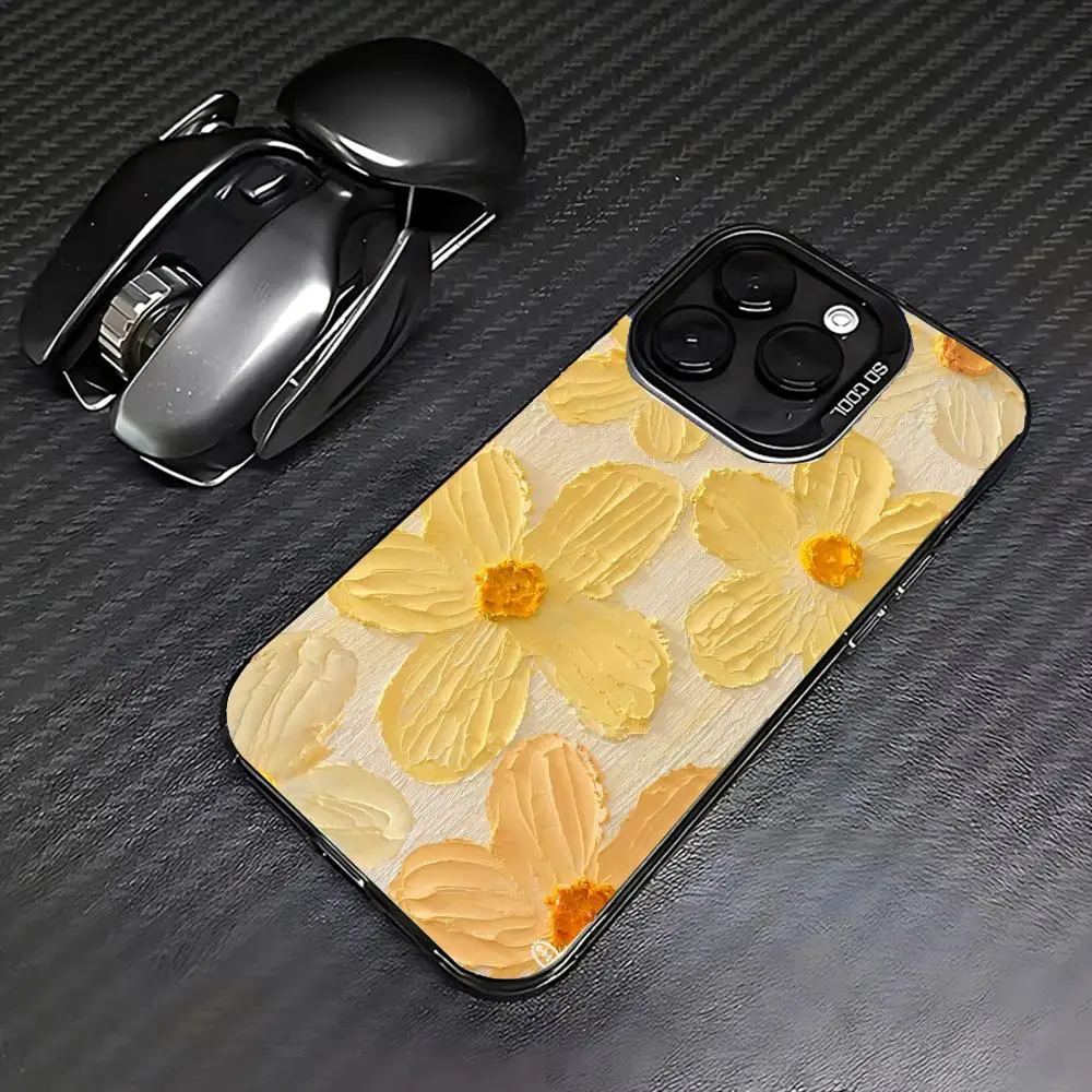 

Yellow flowers Phone Case case for iPhone17 16 15 14 13 12 11 Pro/ Max/Plus shock-proof rear cover anti-fingerprint