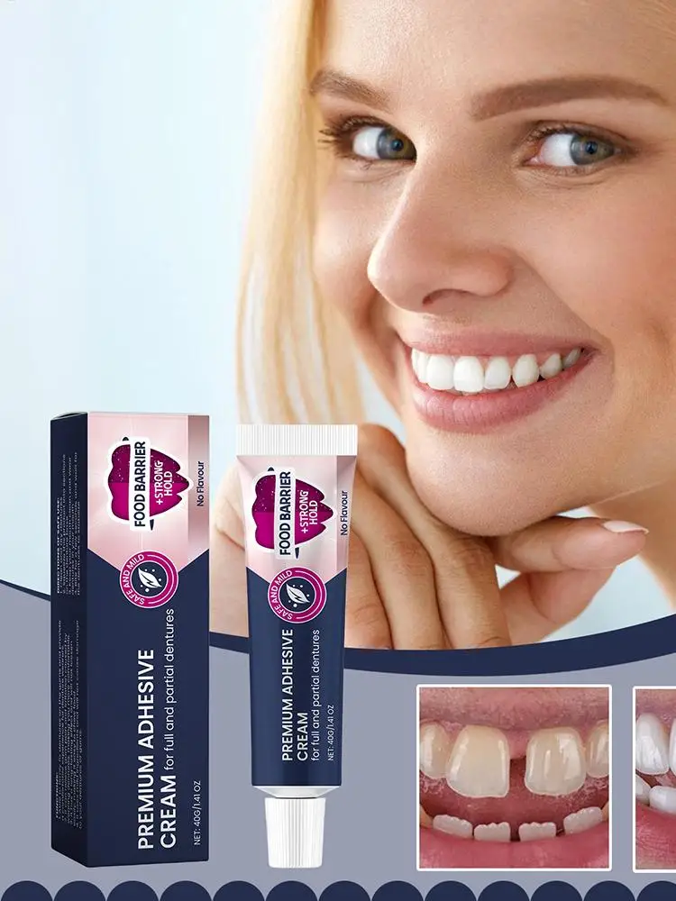 طقم أسنان لاصق للعناية بالأسنان، طقم أسنان من السيليكون، كريم ربط التجنيب، لاصق أسنان من البلاستيك الحراري