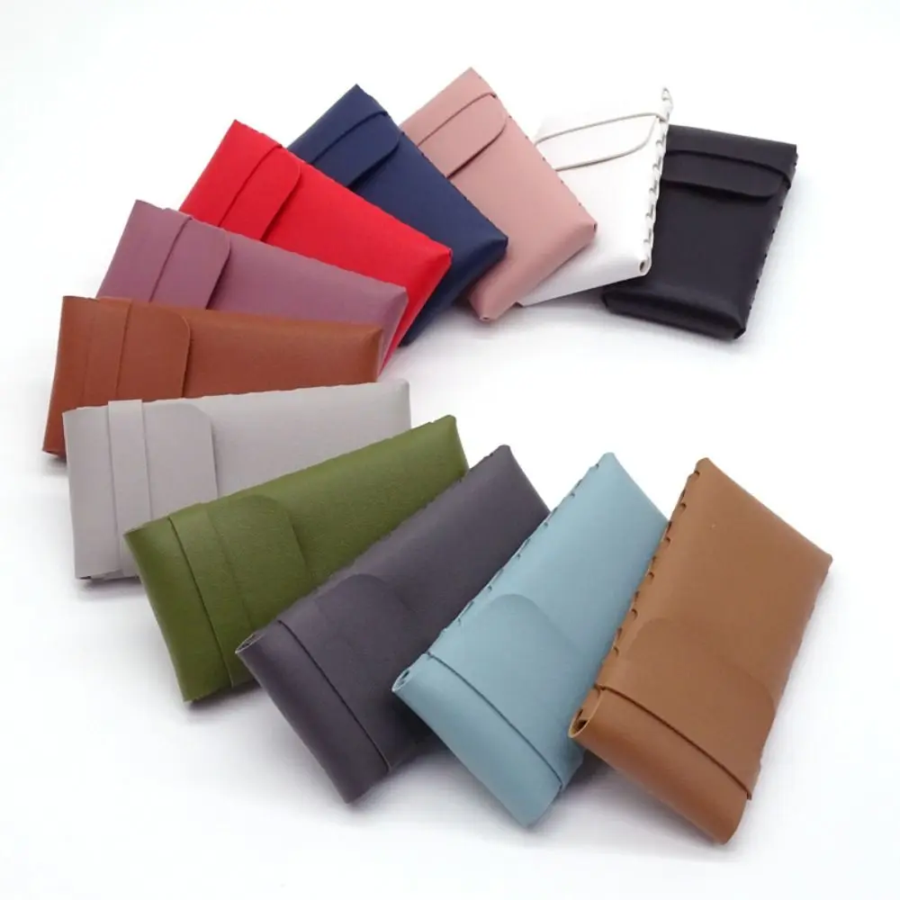 

Simple Solid Color Leather Sunglasses Box Bag Lightweight Soft Glasses Case Korean Style Waterproof Eyeglasses Holder Travel