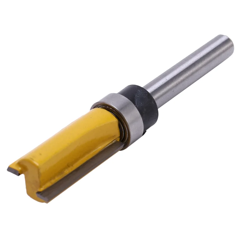 15Pcs 1/4 Inch Flush Trim Router Bit Pattern Bit Top & Bottom Bearing 1/2 Inch Blade Template Edge-B61B