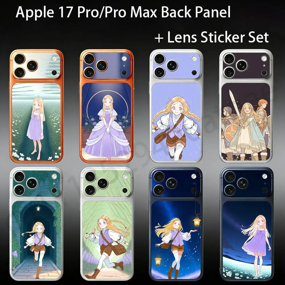 

Cute Anime Girl For iPhone 17pro/proMax Full body Back Cover Decal Skin Colorful Rear Protective Sticker Film